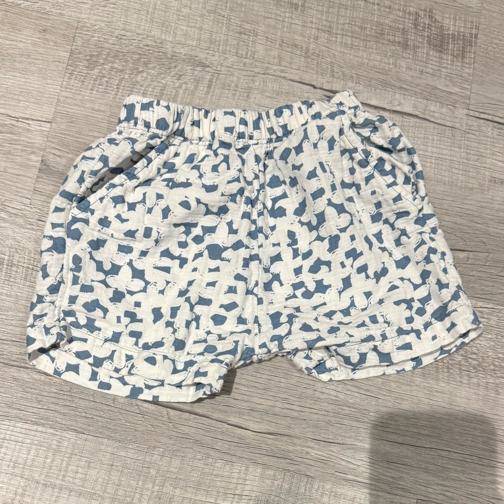 Open edit blue and white Patterned Shorts muslin Size 3